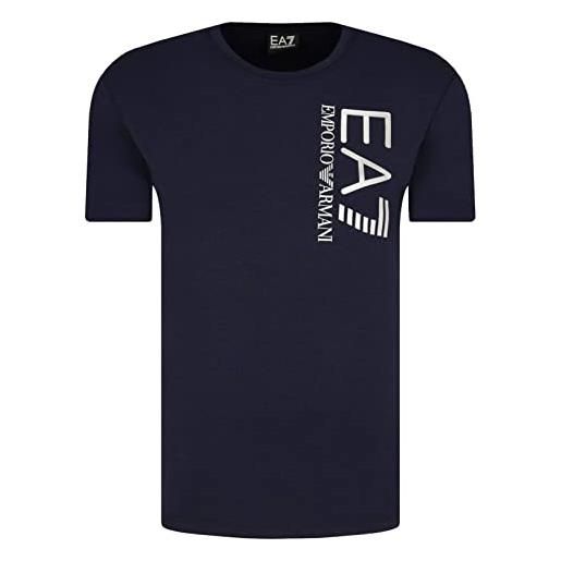 Emporio Armani t-shirt uomo ea7 3kpt10 pj7rz, maglietta a maniche corte, collo rotondo, blu scuro, xl