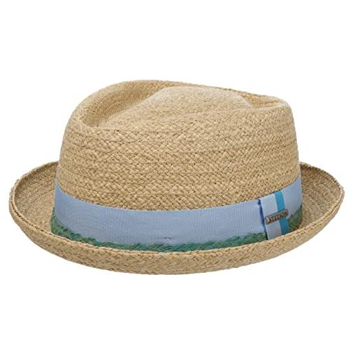 Stetson cappello di paglia vantella diamond donna/uomo - da sole estivo cappelli spiaggia con nastro in grosgrain primavera/estate - l (58-59 cm) beige