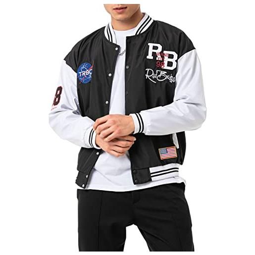 Redbridge giacca da uomo college 2-tone rb, nero , xl