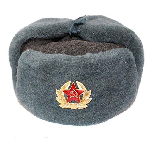 RUSSIAN STORE colbacco lana in dotazione esercito russo original soviet ushanka - taglia disponibile: s