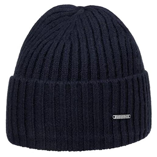Stetson berretto in cachemire varnell donna/uomo - beanie lana invernale con risvolto inverno autunno/inverno - taglia unica grigio