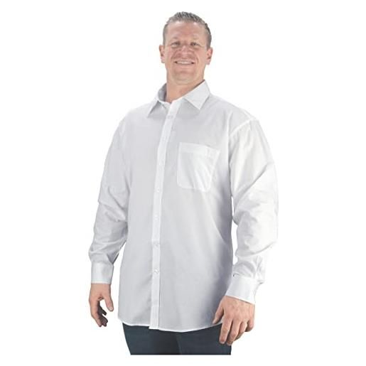 Big Tee Shirt camicia da uomo a maniche lunghe, extra alta, linea di lunghezza estrema, per taglie 2xl 3xl 4xl 5xl 6xl, bianco, 8xl plus