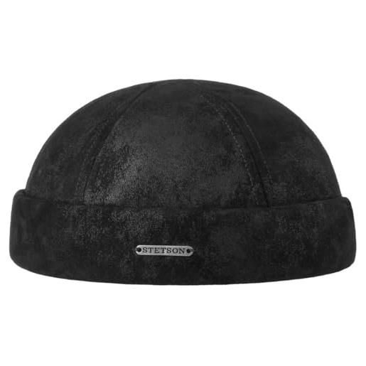 Stetson pigskin - cappello da dockercap in pelle da uomo, made in the eu, con busta, docker, fodera autunnale 4063633031090. L