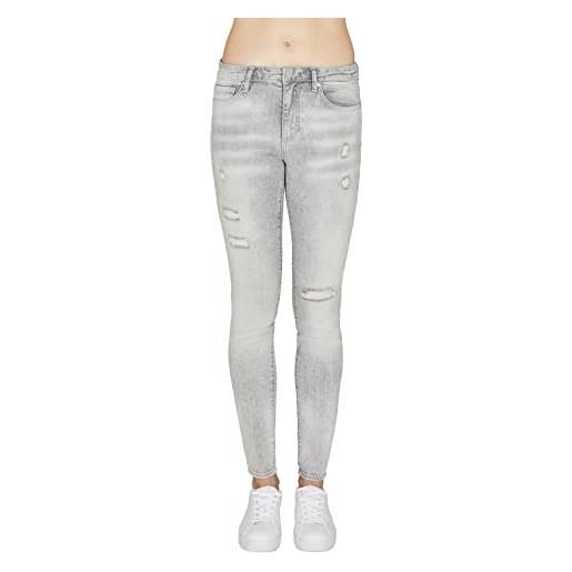 Armani Exchange j01 super skinny, jeans donna, grigio (aura), 24