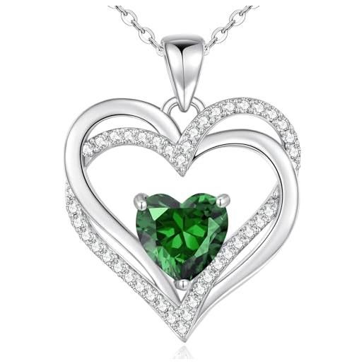 Collana Cuore Oro Rosa Per Donna: Regalo Perfetto Per Fidanzata, Moglie O Mamma - Gioiello Elegante Con Zirconia Per Anniversario, Compleanno O Festa Della Mamma