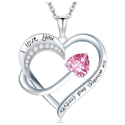 AKA Gioielli Collana Mani A Cuore – Argento 925 Rodiato, Regolabile, Made In Italy