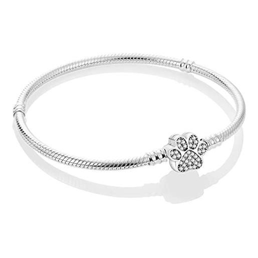 Pandach braccialetto da donna con chiusura a cuore argento sterling 925 meraviglioso gioielli in argento, elegante idea regalo per donne alla moda