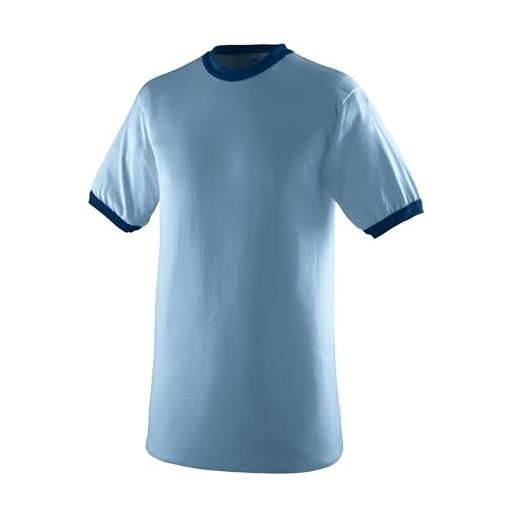 Augusta Sportswear abbigliamento sportivo maglietta ringer, blu navy/rosso, l unisex-adulto