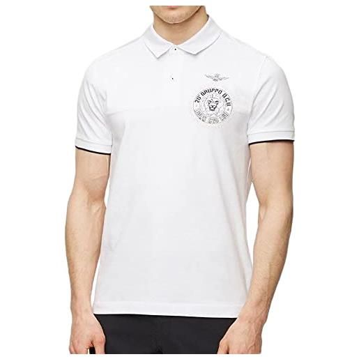 Aeronautica Militare polo po1620p, da uomo, in piqué, maglia, tshirt, maglietta (l)