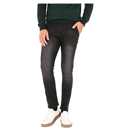 Ciabalù jeans uomo elasticizzati slim fit invernali pantaloni tasca america denim (as6, numeric, numeric_48, regular, regular, nero sfumato, 48)