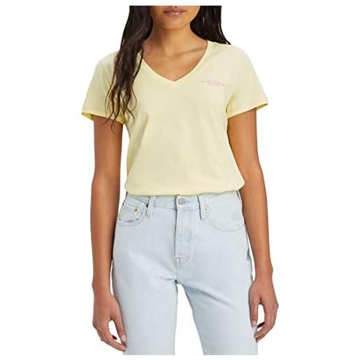 Levi's graphic perfect v-neck t-shirt, boxy sans logo almond cream, s donna