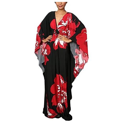 LikeJump donna boho kaftan cover ups costumi da bagno vestito da spiaggia abito kimono maxi dress