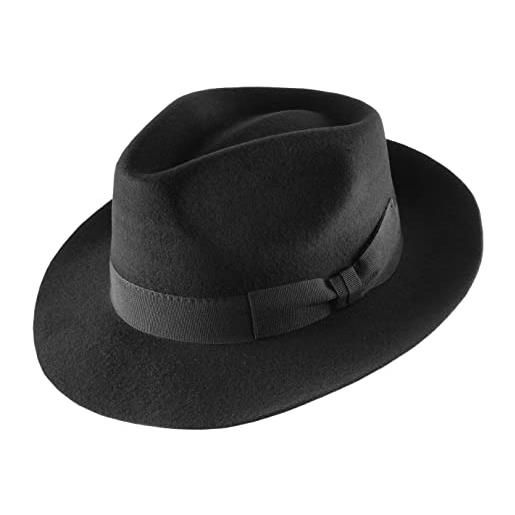 Classic Italy - cappello fedora feltro biagio - size 62 cm - noir