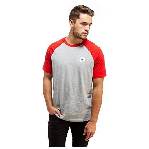 Converse chuck raglan - maglietta sportiva da uomo grigio s