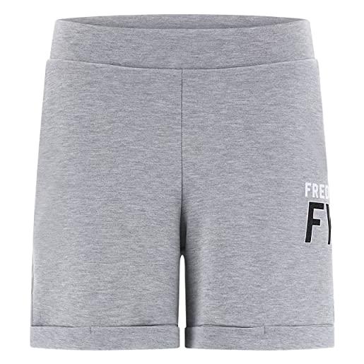 FREDDY - pantaloncini comfort mélange con dettagli lurex e glitter, donna, grigio, medium
