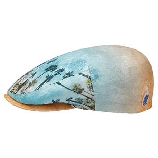 Stetson coppola in lino kent princeville uomo - made germany berretto cappello piatto cappellino estivo con visiera, fodera estate/inverno - m (56-57 cm) a colori
