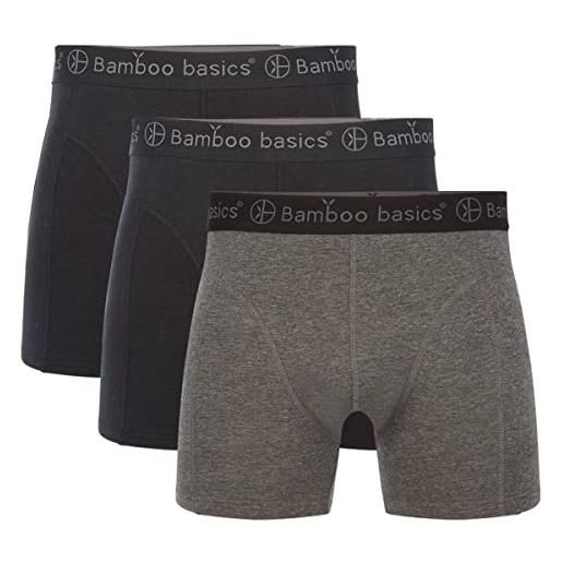 Bamboo Basics - boxer da uomo in bambù - rico - confezione da 3 - intimo traspirante - s-xxl, schwarz/grün/blau, xl