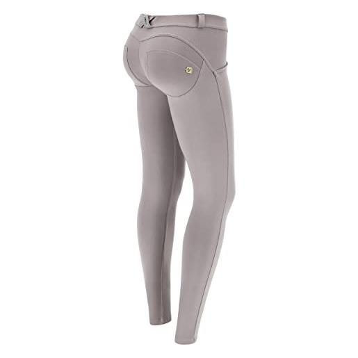 FREDDY - pantaloni push up wr. Up® in jersey organico vita bassa, grigio, large