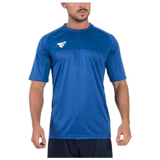 FRANKIE GARAGE FG frankie garage - maglietta sportiva per uomo, maglia tecnica per allenamento, sport, calcio o palestra l azzurro