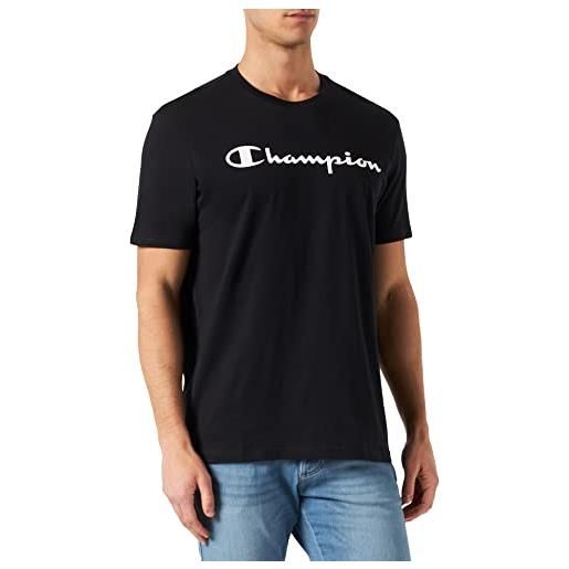 Champion american classics big logo s/s, t-shirt, uomo, nero, s