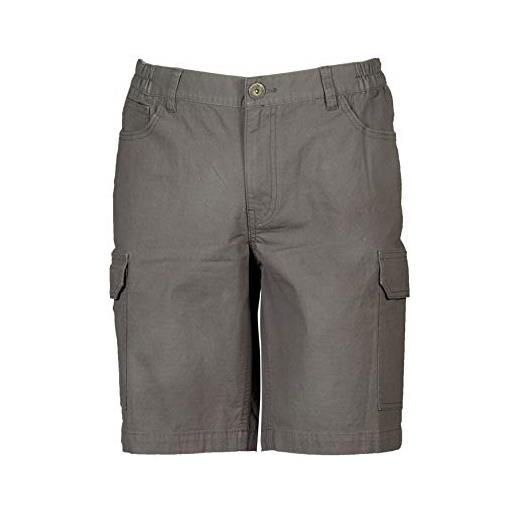 JRC 994082 cambogia pantalone corto da uomo misto cotone elastan multistache elasticizzato lavorazione ripstop tasche grigio (s)