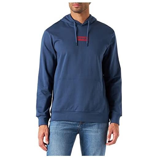 Wrangler hoodie maglia di tuta, blu (dark denim), 4x-large uomini