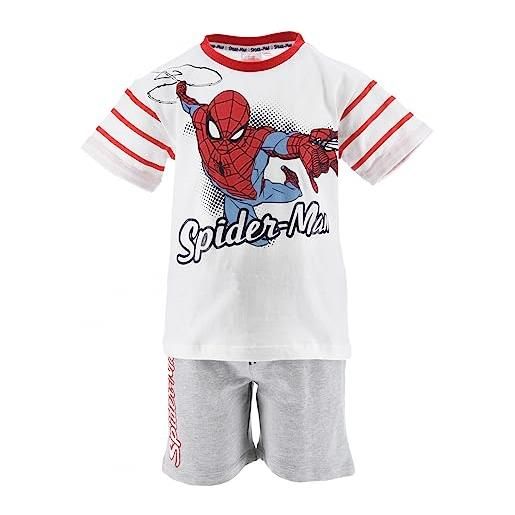 Spider man completo bambino canottiera + pantaloncino mis. 3 4 5 6 7 anni (6 anni, grigio)
