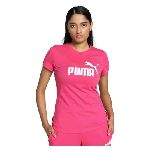 PUMA t-shirt con logo essentials donna l garnet rose pink