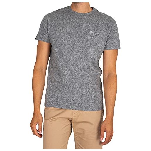 Superdry t-shirt con logo vintage, grigio, l uomo