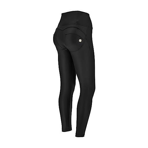 FREDDY - pantaloni push up wr. Up® 7/8 superskinny vita alta similpelle, nero, medium