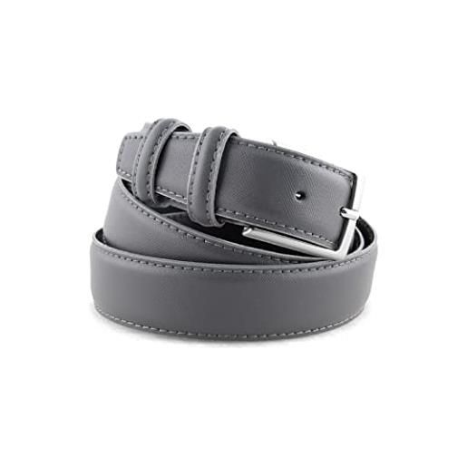 La Bottega del Calzolaio cintura uomo in pelle classica modello da sposo made in italy 3,5 cm (115 cm (46/48-48/50 eu), blu)