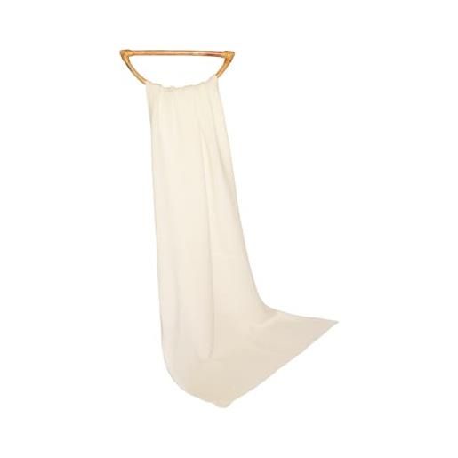 Duemme Maglieria Cashmere - uomo donna, sciarpa in maglia, 100% cashmere, lavorazione in maglia rasata (bianco, taglia unica)