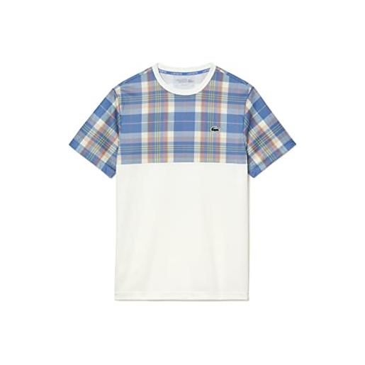 Lacoste th7264 maglietta e turtle neck shirt, multico/flour, xs uomo