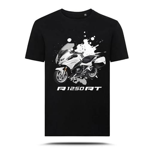AZgraphishop t-shirt con grafica r 1250 rt white splatter style ts-bm-061 (m, nero)