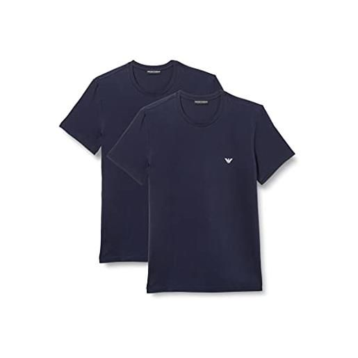 Emporio Armani underwear-maglietta endurance, confezione da 2 t-shirt, oltremare/oltremare, xl uomo