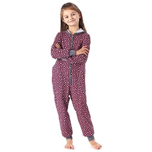 Merry Style combinaison pyjama vêtement d'intérieur avec capuche fille ms10-223 (bianco panda, 146-152)