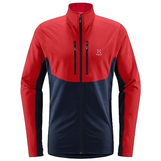 Haglöfs 604819_4xd roc sheer mid jacket men giacca uomo zenith red/tarn blue taglia s