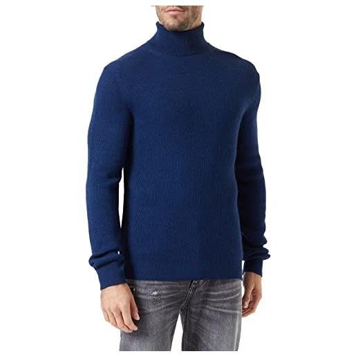 Sisley maglione dolcevita 109ks2007, blu 955, xl uomo
