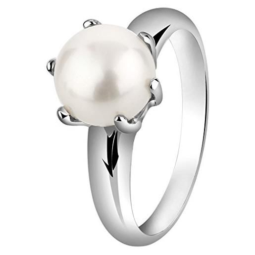 Nenalina anello di perle da donna con perle d' acqua dolce, lavorata a mano, in argento sterling 925, 56 (17.8), cod. 721090-042-56