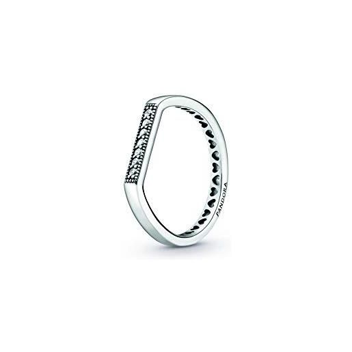 Pandora zirconia bar anello 199041c01-54 donna argento