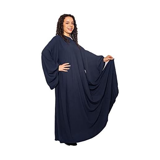 Muslim Addict abaya con tessuto posteriore pieghettato 100% poliestere - taglia unica, viola. , taglia unica