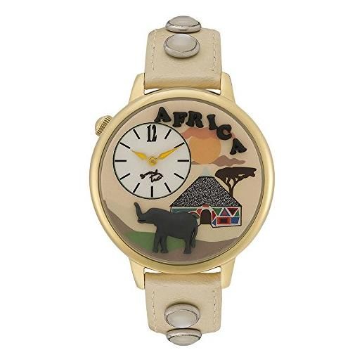 Braccialini orologio donna cartoline africa quadrante 3d sabbia brown tua 120/1ww