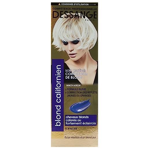 Dessange - blond californiano cura patina correttore di blond per capelli biondi, tinti o fortemente eclaircis - 125 ml, pacco da 3