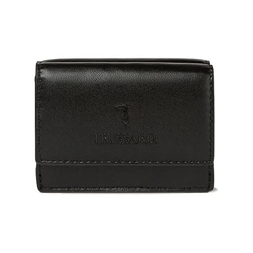 Trussardi portafoglio donna claire continental wallet coin sm mini grana nero