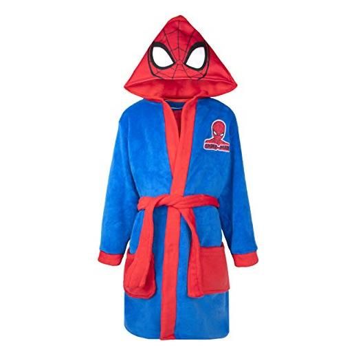 Marvel spiderman accappatoio ufficiale abbigliamento per bambini | et 3-11 |. Vestiti extra morbidi supereroi per bambini | abito condimento a maniche lunghe 3d | articolo ufficiale - 8-9 anni