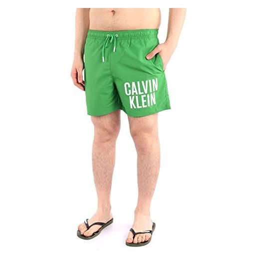 Calvin Klein medium drawstring, pantaloncini da bagno uomo, clear turquoise, m