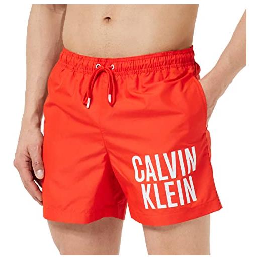 Calvin Klein medium drawstring, pantaloncini da bagno uomo, clear turquoise, m