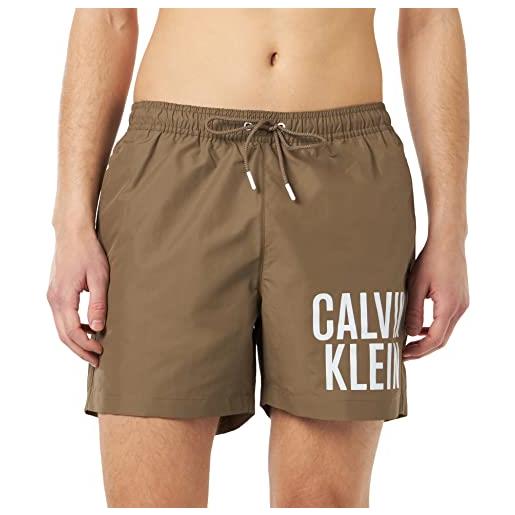 Calvin Klein medium drawstring, pantaloncini da bagno uomo, green apple, s