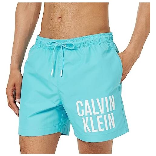 Calvin Klein medium drawstring, pantaloncini da bagno uomo, green apple, s