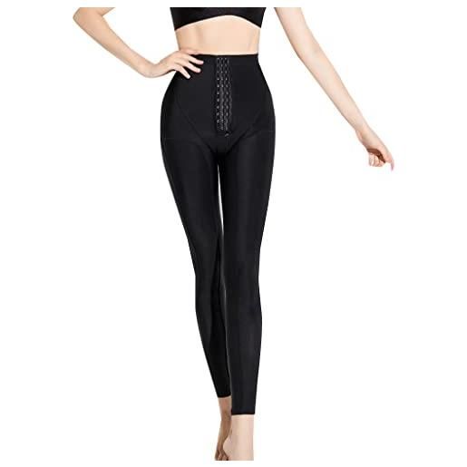 BYLIA body shaper per donne liposuzione post chirurgia butt lifter shapewear leggings dimagranti a vita alta (color: black, size: m)